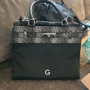 G by Guess Black and Gray Satchel